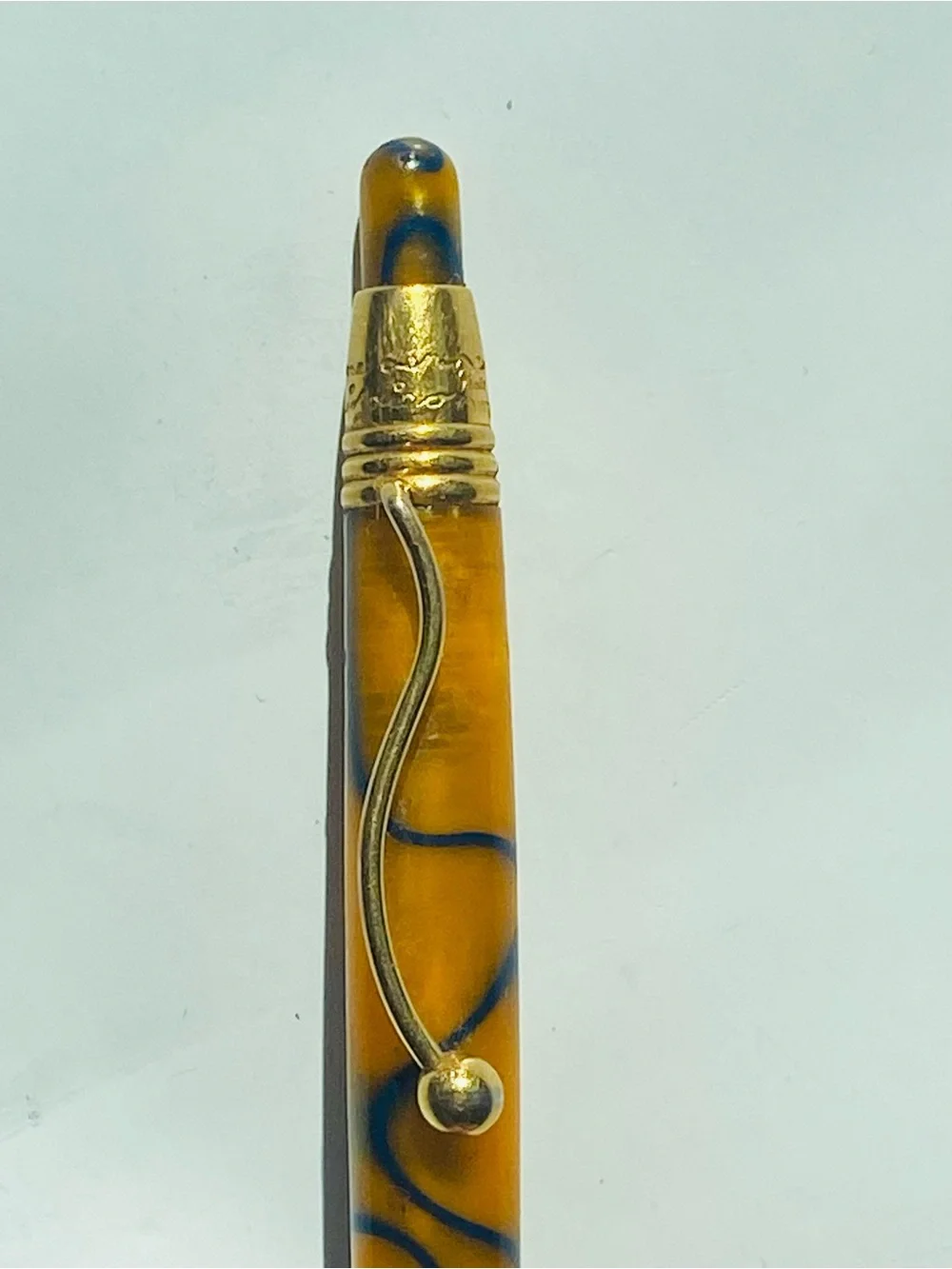 90s Jean Pierre Lepine Indigo Rollerball Pen Gold And Tortoise Shell